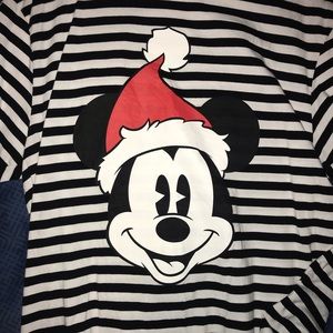 Striped Christmas Mickey T-shirt